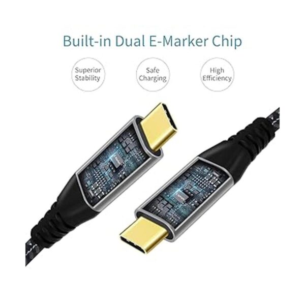 Cable USB C de 10 Gbps de 1 pie paquete de 2 LDLrui_3