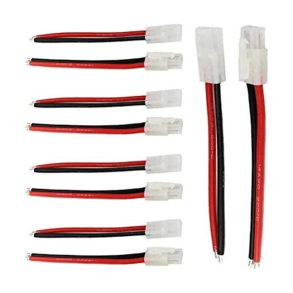 Tamiya 5 pares de cables adaptadores de conector macho y_1