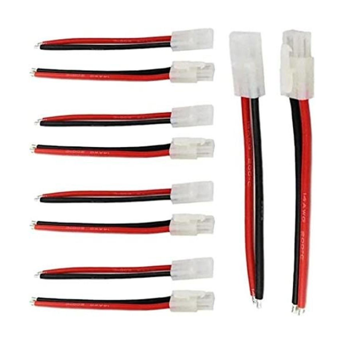 Tamiya 5 pares de cables adaptadores de conector macho y