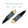 Cable USB C a USB C 4K 60Hz HDR 100W 10Gbps cable de
