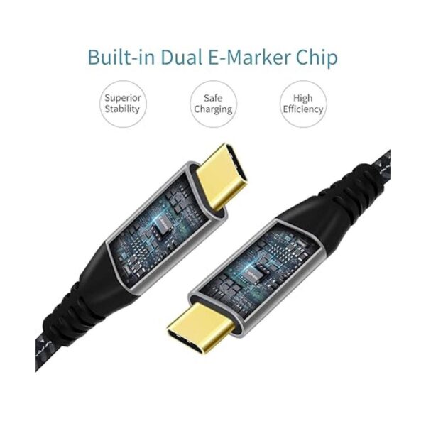 Cable USB C a USB C 4K 60Hz HDR 100W 10Gbps cable de