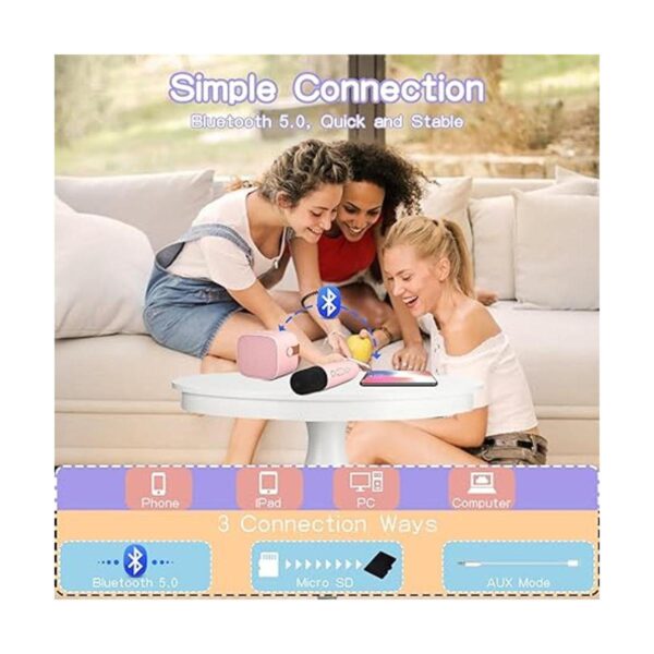 YLL Kids Karaoke Machine Portable Bluetooth Speaker with