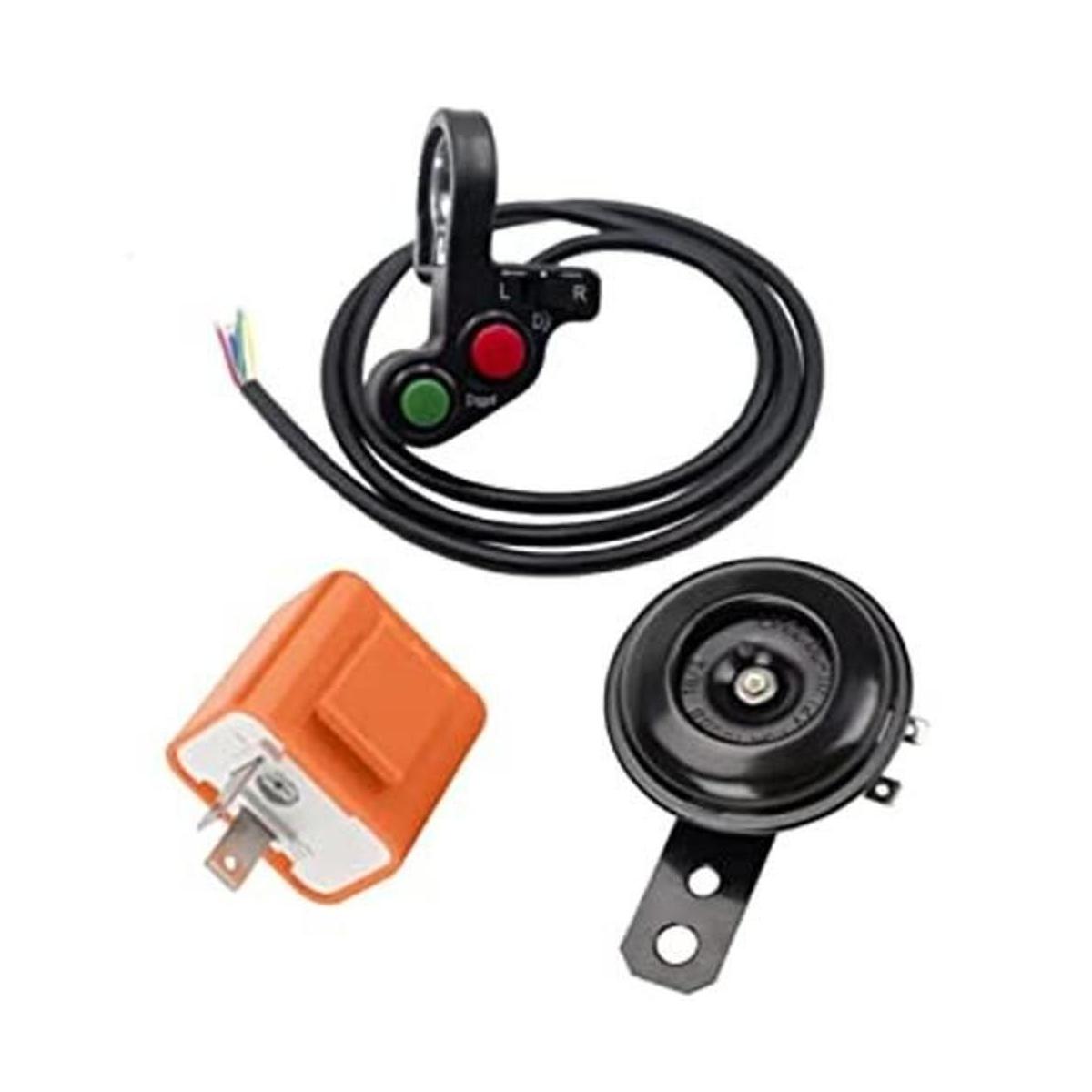 Juego de bocina intermitente universal para motocicleta de