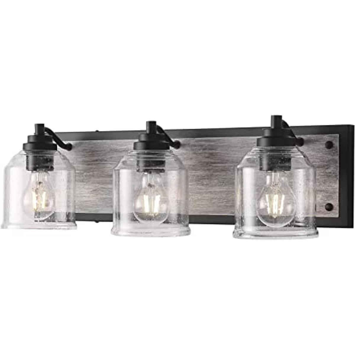 YKLITG BD0053BK Lámparas de tocador de baño de 3 luces