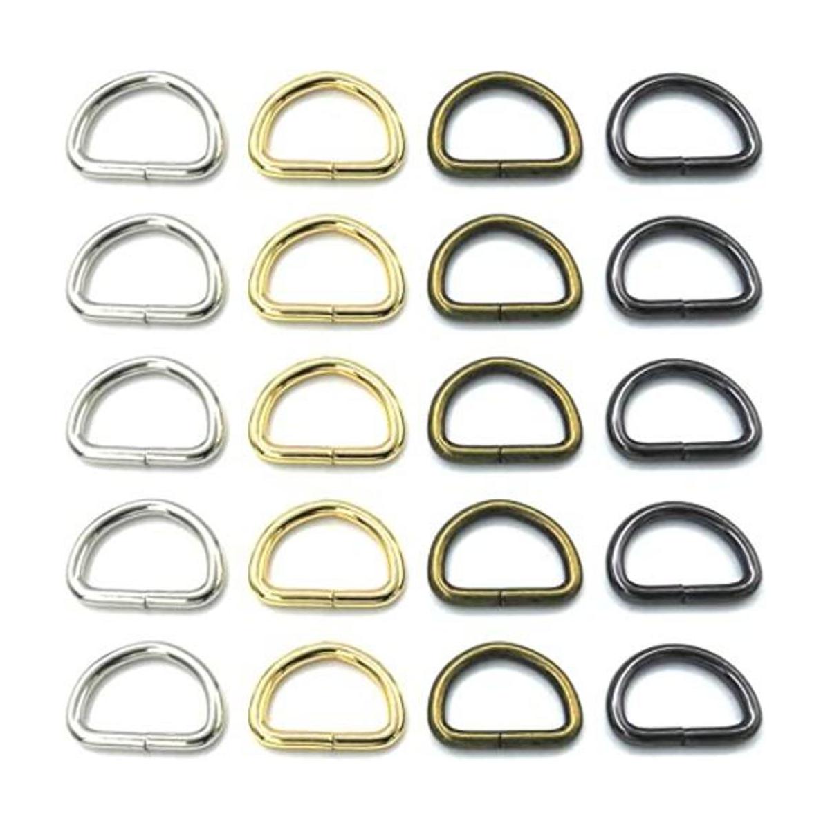 YIXISBest 40 piezas de 4 colores resistentes anillos en D
