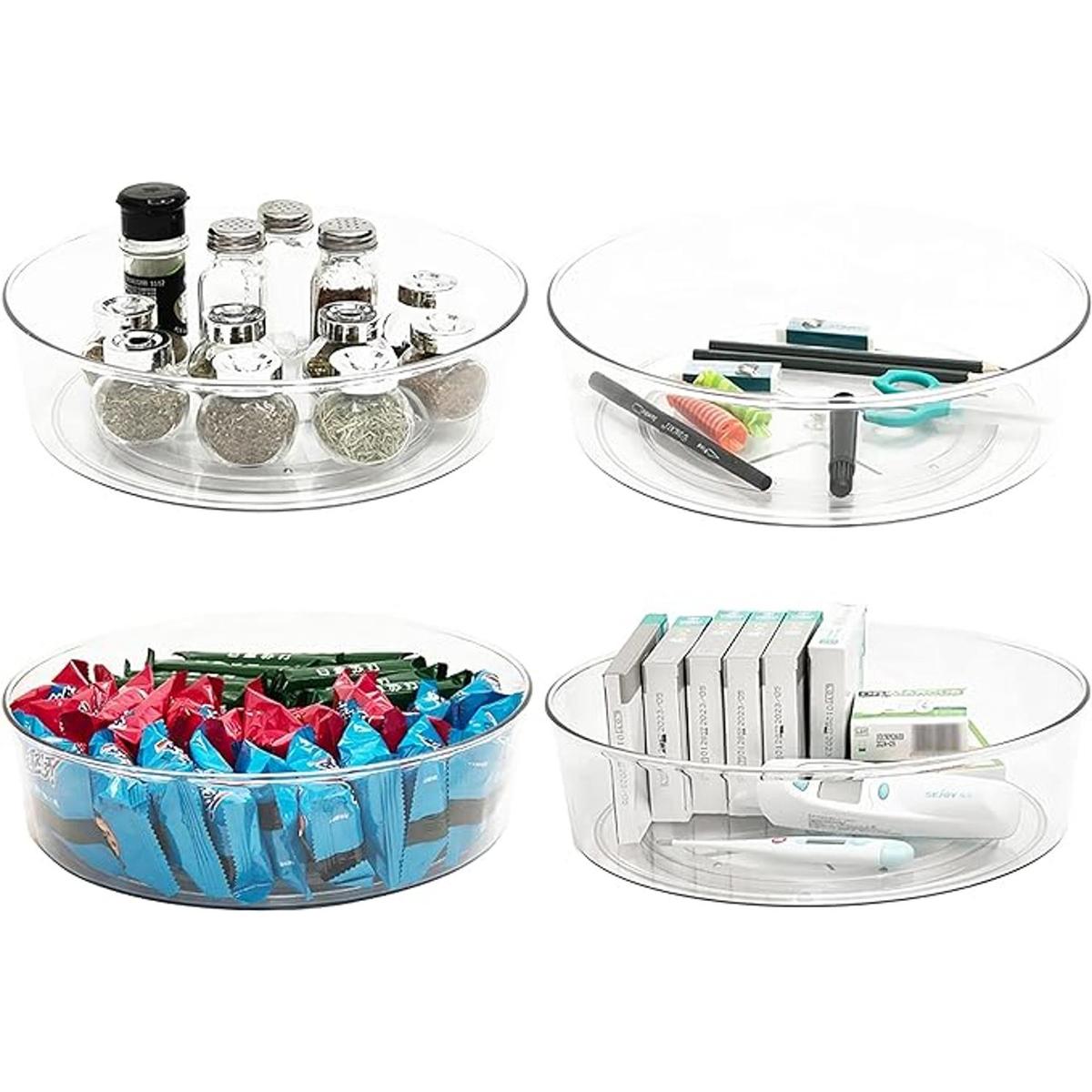 YCLADEC Lazy Susan Paquete de 4 organizadores de mesa