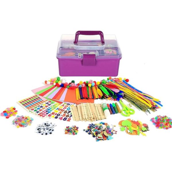 Suministros de manualidades para niños más de 1000 piezas_1