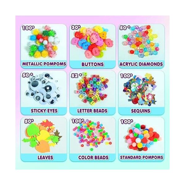 Suministros de manualidades para niños más de 1000 piezas_2
