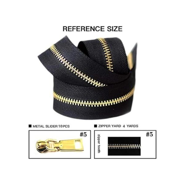 YIXISBest 5 cremalleras de metal de 4 yardas para coser_2