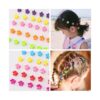 YISSION 200 pinzas para el pelo de flores mini pinzas_3