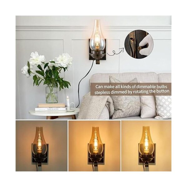 Luces de pared para dormitorio lámpara de granja rústica_5