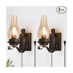 Luces de pared para dormitorio lámpara de granja rústica_1