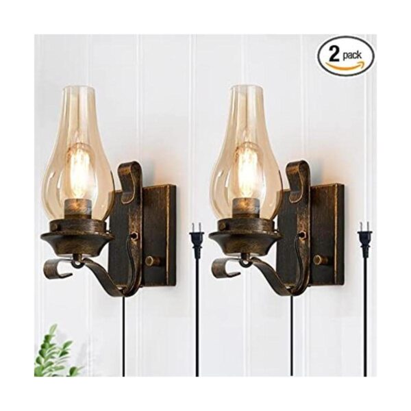 Luces de pared para dormitorio lámpara de granja rústica_1