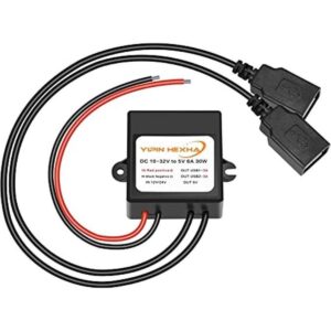 Convertidor CC de 12 V 24 V a 5 V 6 A 30 W doble USB_1