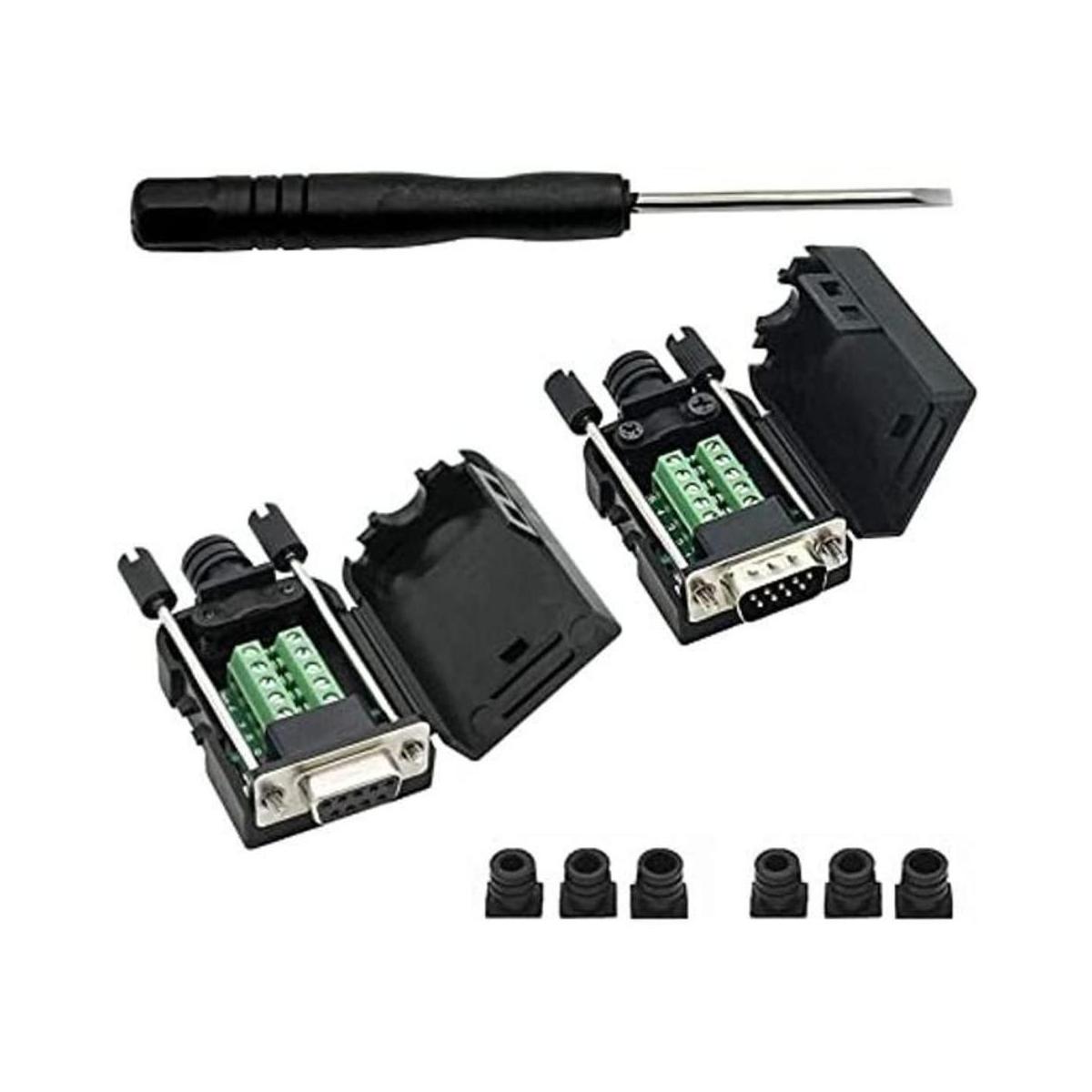 Conector DB9 RS232 DSUB macho adaptador de puerto de 9 pines