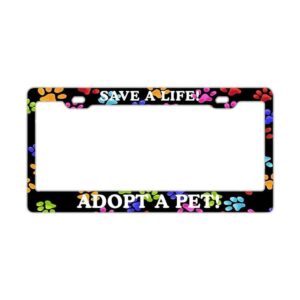 YING XUE Save A Life Adopt A Pet Marco de matrícula de_1