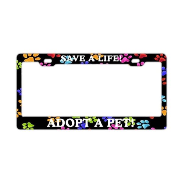 YING XUE Save A Life Adopt A Pet Marco de matrícula de_1