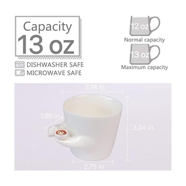 YINHEMEOW Taza de café de cerámica de 12 onzas taza de_2