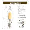 YIMILITE B11 E12 Bombillas LED para candelabros de 4 W_2