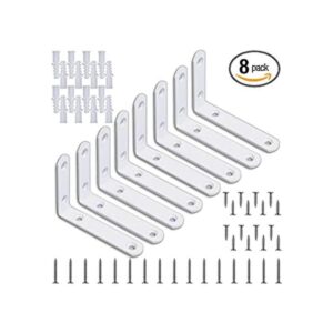 8 soportes de estante 4 pulgadas color blanco