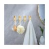 YIGII Towel HooksAdhesive Hooks Brushed Gold Wall Hooks