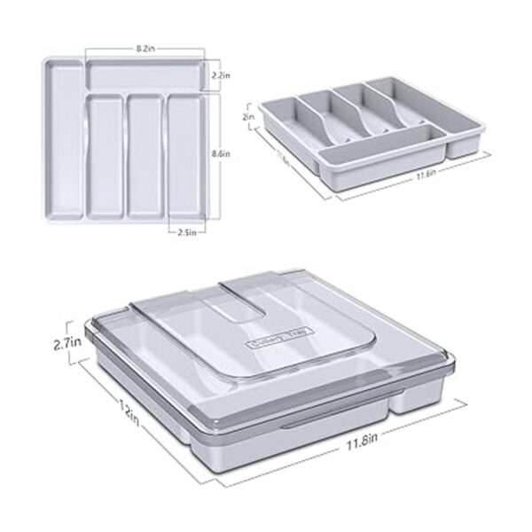 YICOCHI Soporte de utensilios para encimera con tapa_4