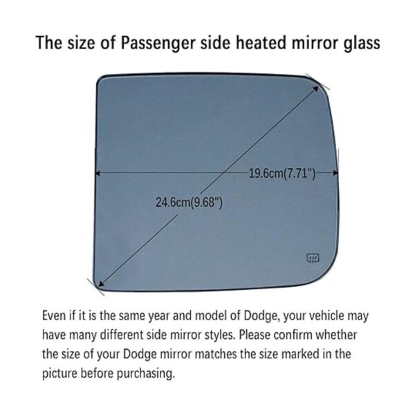 Espejo plano de remolque de cristal para el lado derecho