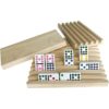 Yuanhe Juego de 4 bandejas de dominó de madera maciza_1