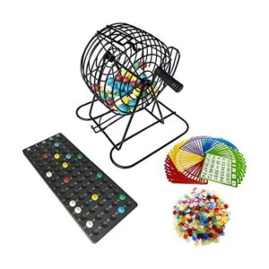 Yuanhe Juego de bingo de lujo jaula de metal con tablero_1