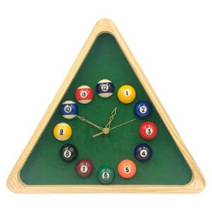 Yuanhe Reloj de pared triangular de billar de 14 pulgadas_1