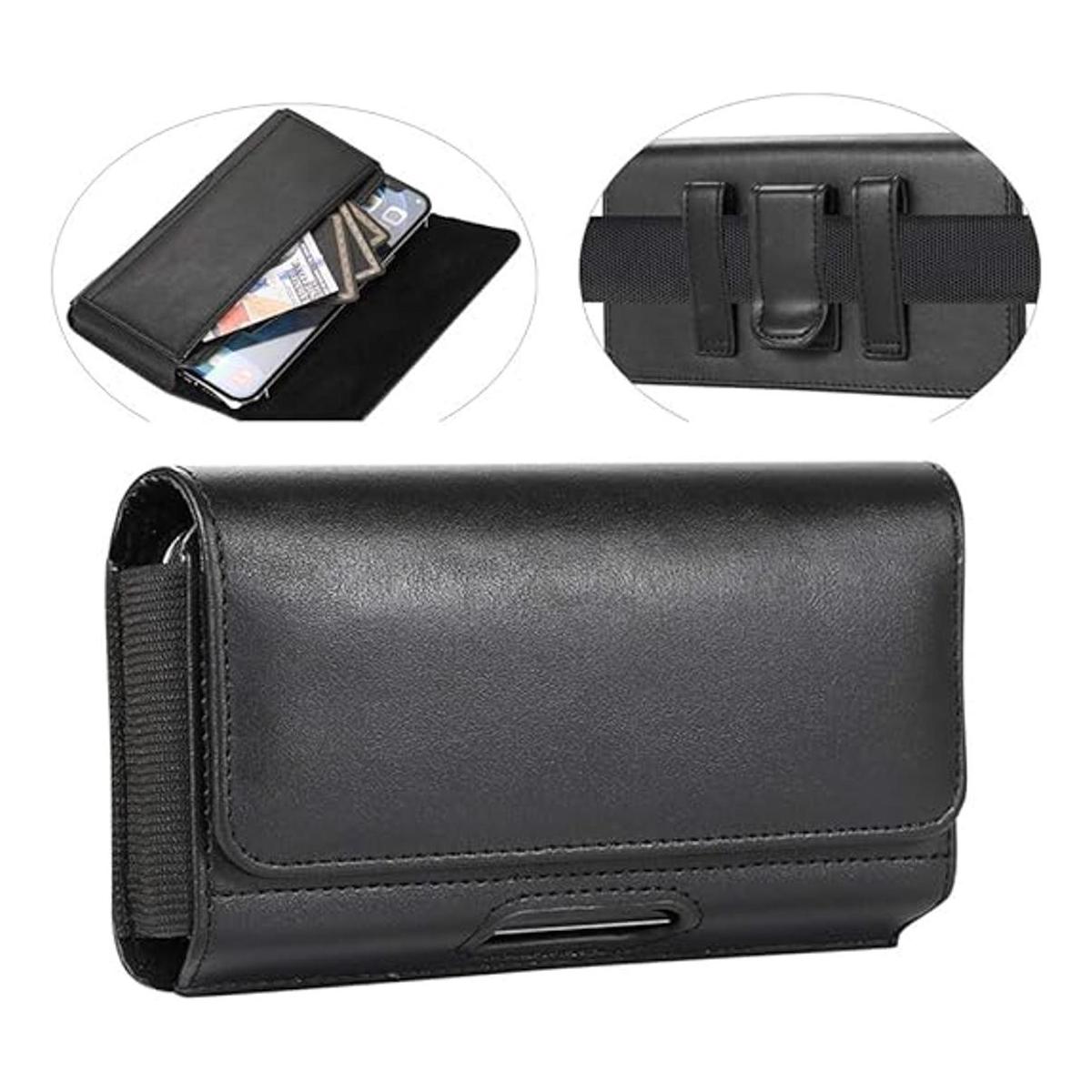 Funda de piel sintética para cinturón de teléfono para