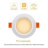 YGSTech Iluminación LED empotrable de 3 pulgadas luz_4