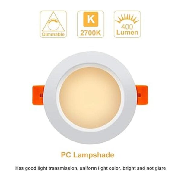 YGSTech Iluminación LED empotrable de 3 pulgadas luz_4