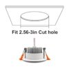 YGSTech Iluminación LED empotrable de 3 pulgadas luz_3