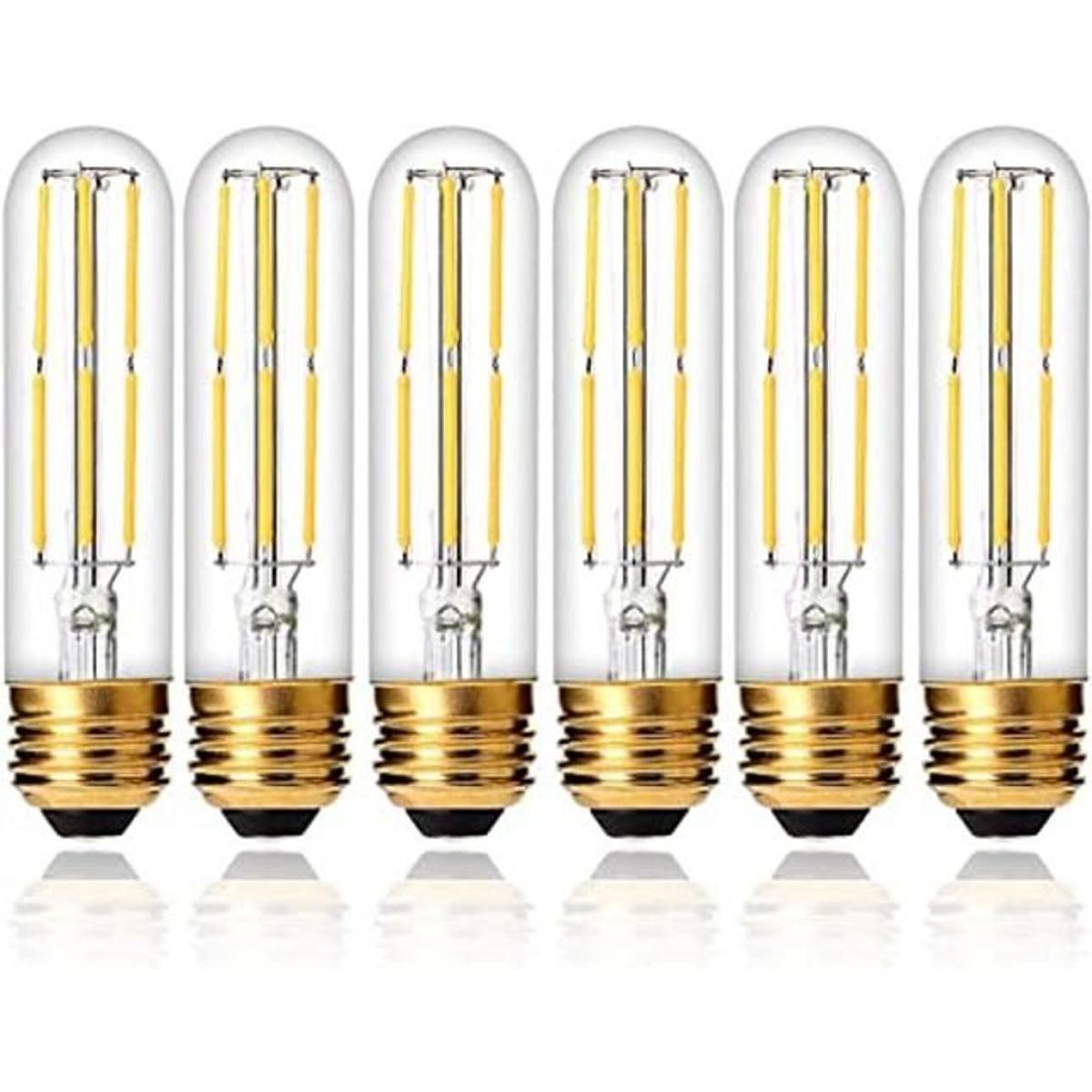 Bombilla tubular LED T10 Edison regulable de 4000 K luz