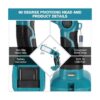 YEXBUR Linterna LED de 12 W 1000 lm alimentada por Makita