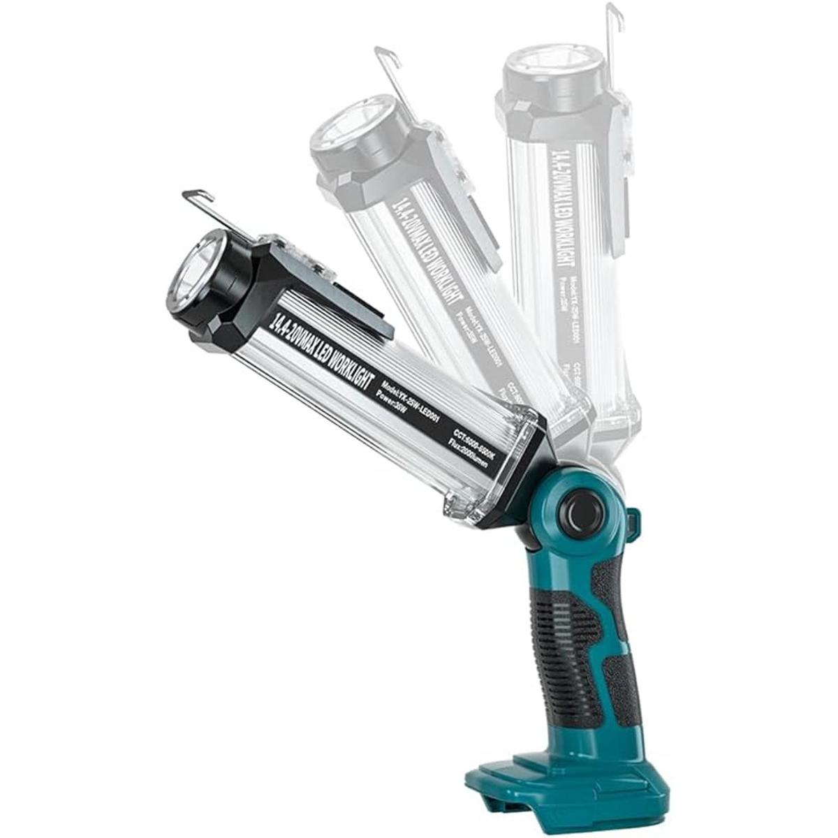 YEXBUR Linterna LED inalámbrica para Makita 18 V batería