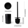 Yew Design Cepillo de inodoro negro mate para inodoro con
