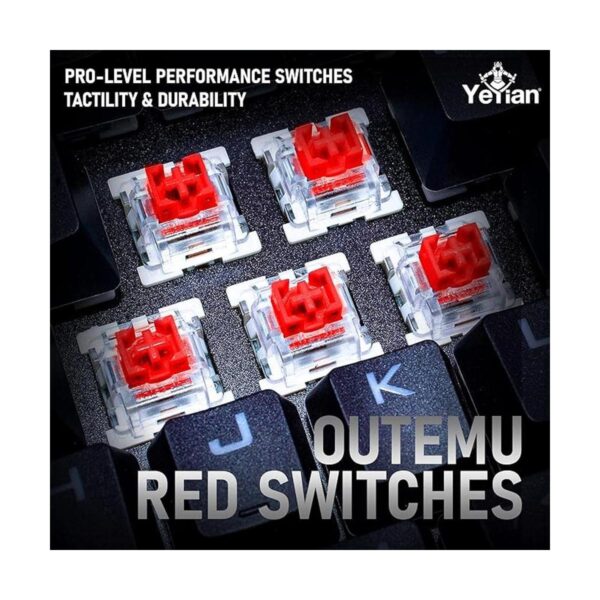 YEYIAN Teclado multimedia mecánico para juegos ASWARD 104