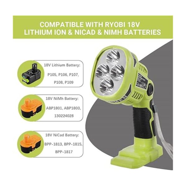 Ryobi Foco LED inalámbrico ONE de 18 voltios P717 12W_2