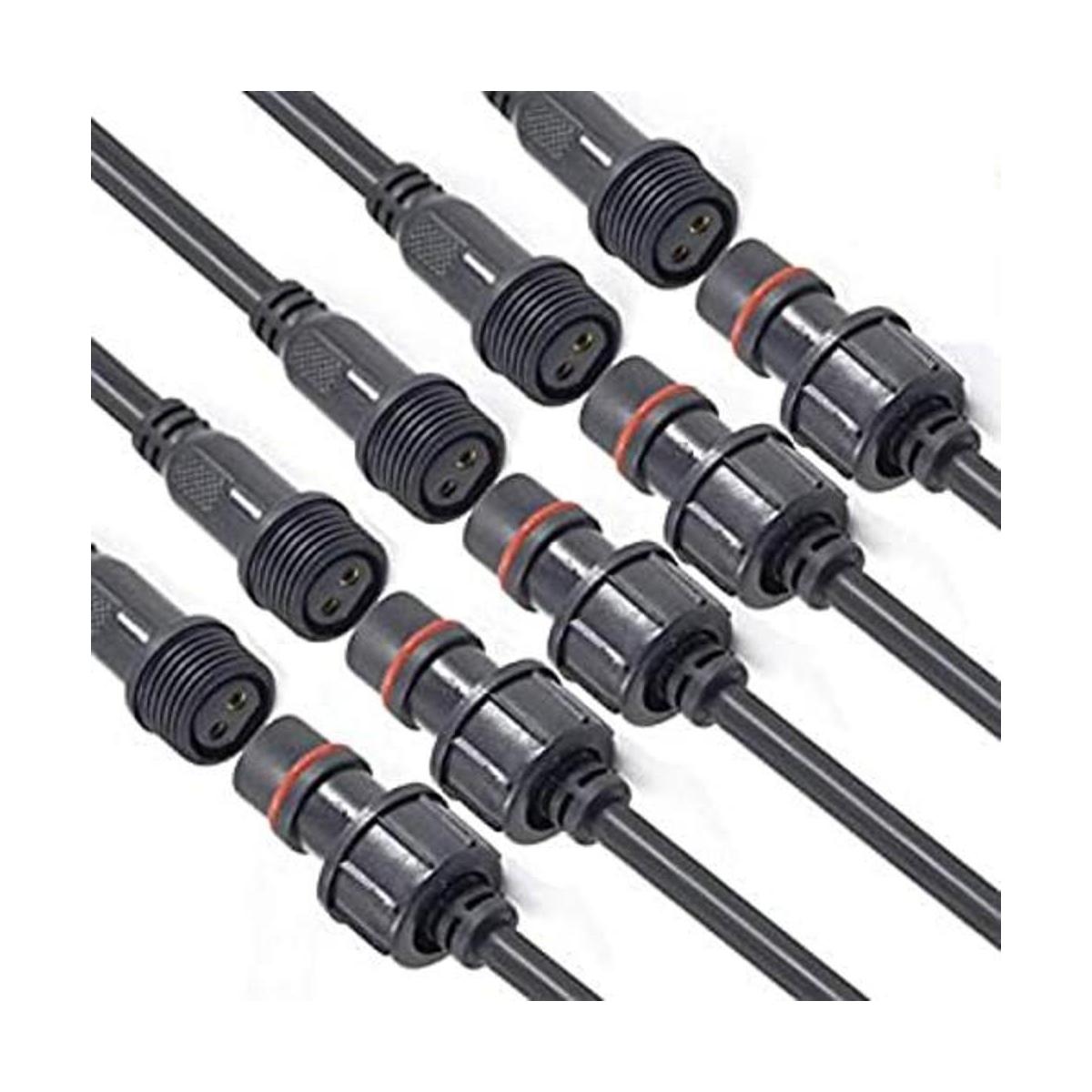 YETOR Conectores impermeables de 2 cables conector LED