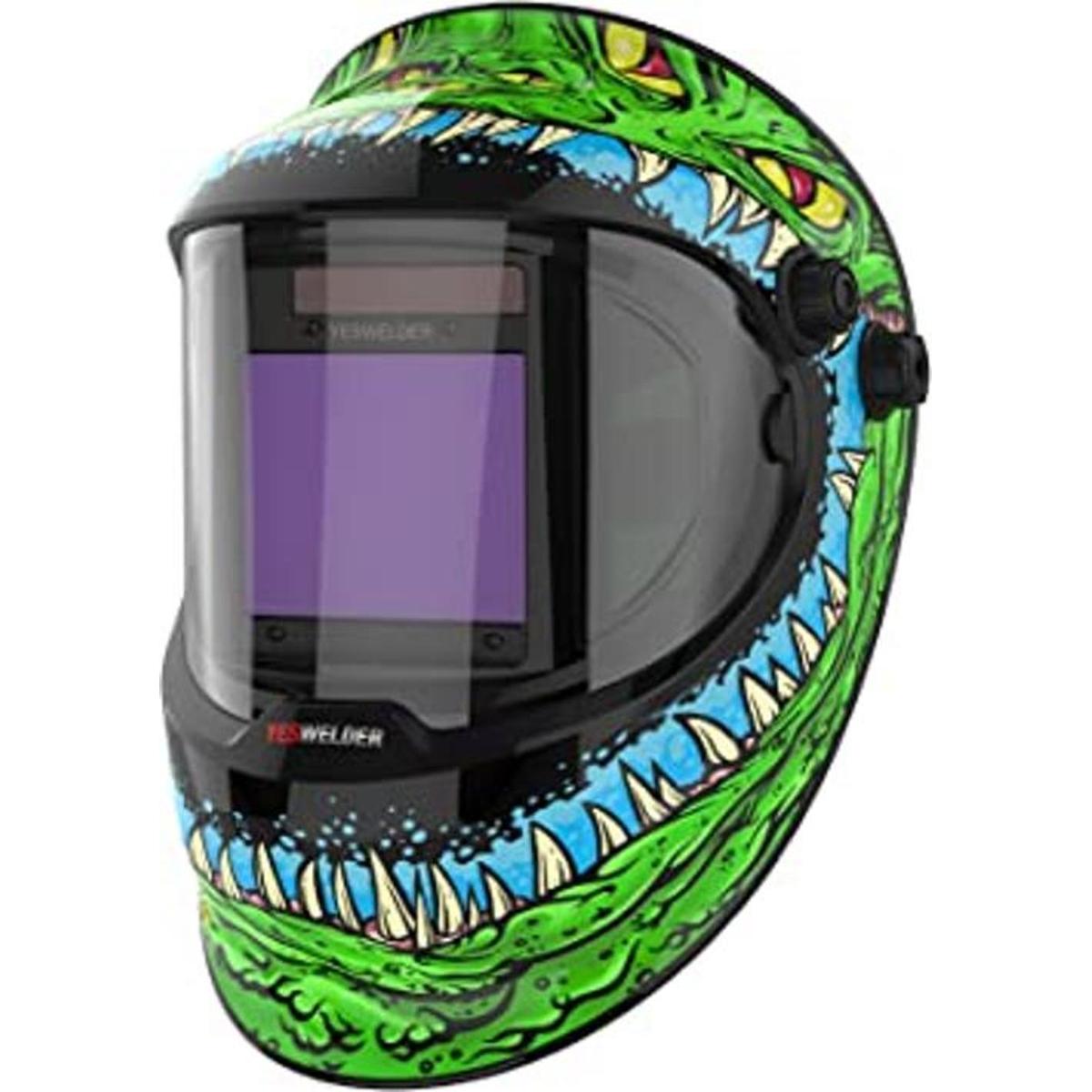 YESWELDER Casco de soldadura plateado con visión lateral