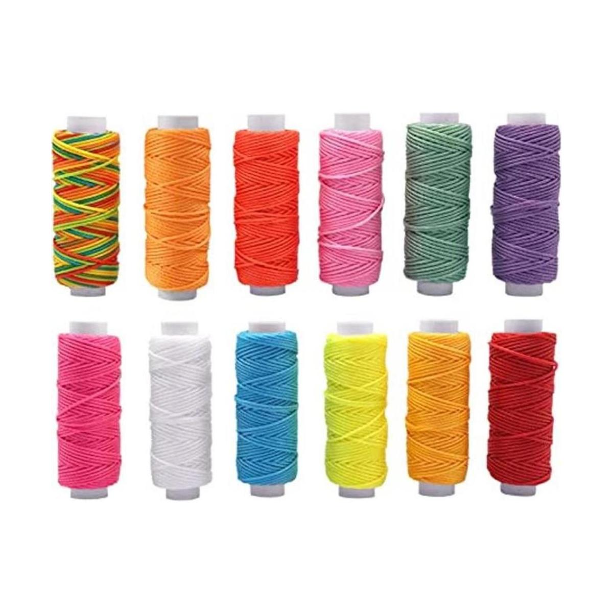 YEQIN Hilo de cera de 12 colores encerado Cords de