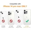 YESPURE Funda cruzada para iPhone 14 Pro Max funda_2