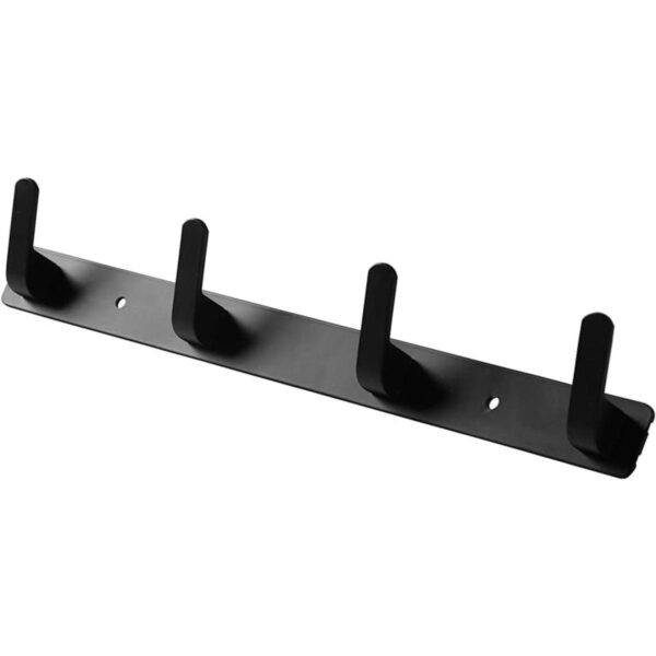 Ganchos para toallas de baño de color negro mate
