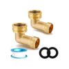 YELUN Conector de codo de manguera de jardín de latón_1