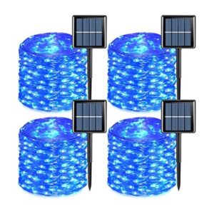 YEGUO Paquete de 4 luces solares azules de Halloween_1