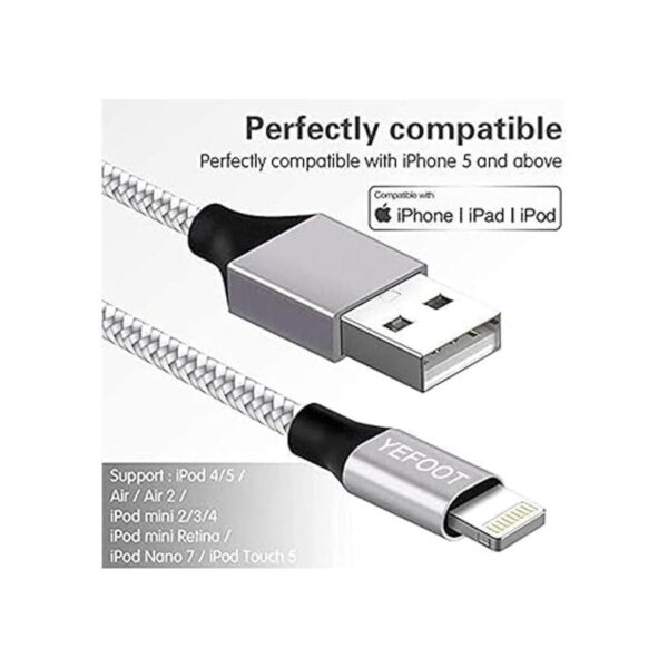 Cargador YEFOOT para iPhone certificado Apple MFi 5_3