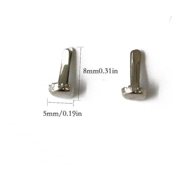 Yeyi 200 piezas de metal plateado mini sujetador de papel_2