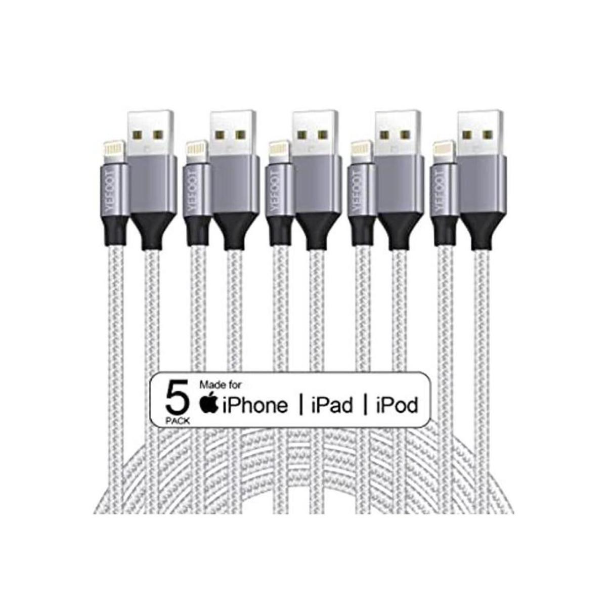 Cargador YEFOOT para iPhone certificado Apple MFi 5